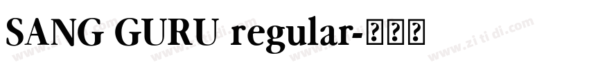 SANG GURU regular字体转换